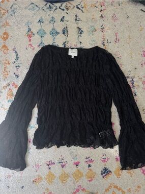 Reformation Lace Synced Blouse